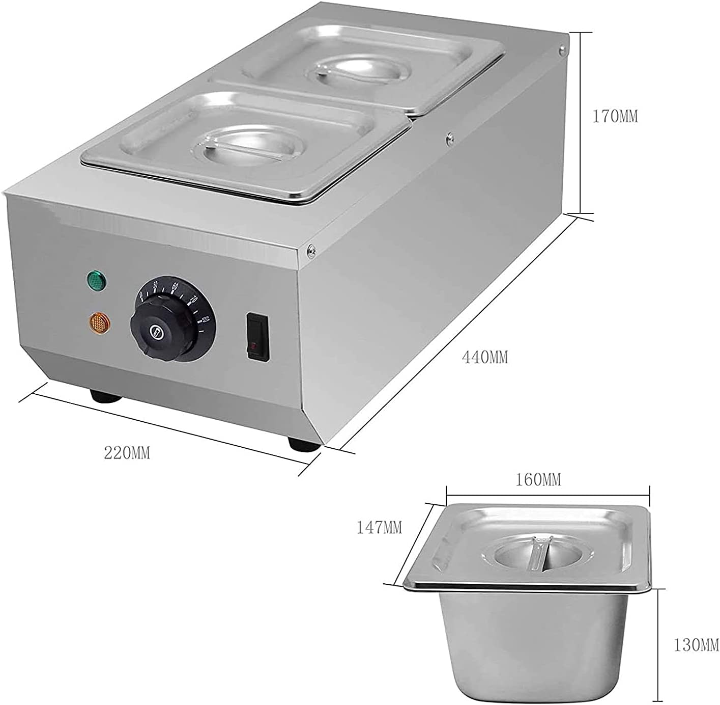 Chocolate Melting Pot, Chocolate Tempering Machine, Electric Professional Melting Pot Warming Fondue Double Pot for Chocolate, Candy, Butter, Cheese, Strawberries