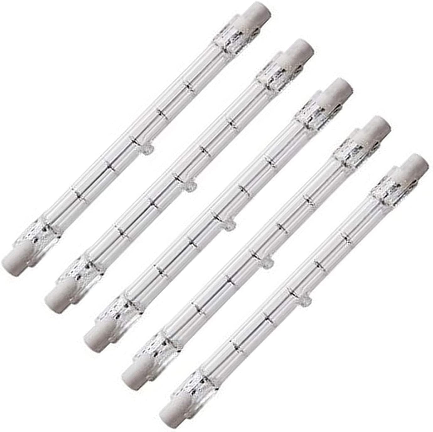 a. y .s 500w t3 halogen bulb j type double ended quartz tube lamp, 220v linear halogen flood light for outdoor & work lights (pack of 5)