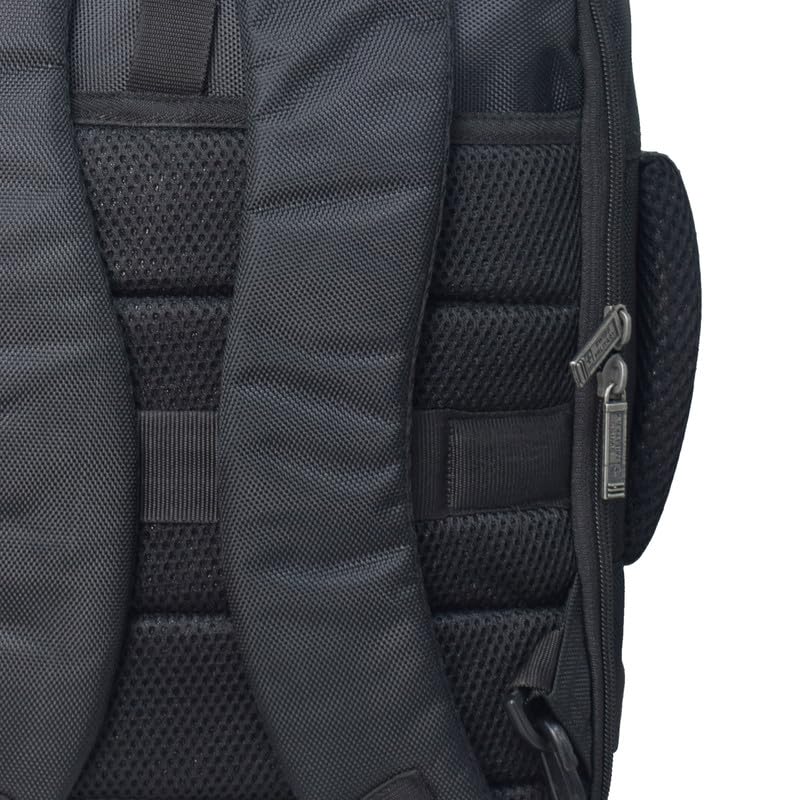 Image of SWISS MILITARY VENUE Laptop Backpack Cum Sling Bag for Men & Women, Fits 15.6 Inch Laptop, USB Charging Port, Convertible Messenger Bag, Office Work Travel Bag with Organizer, 16L, Black