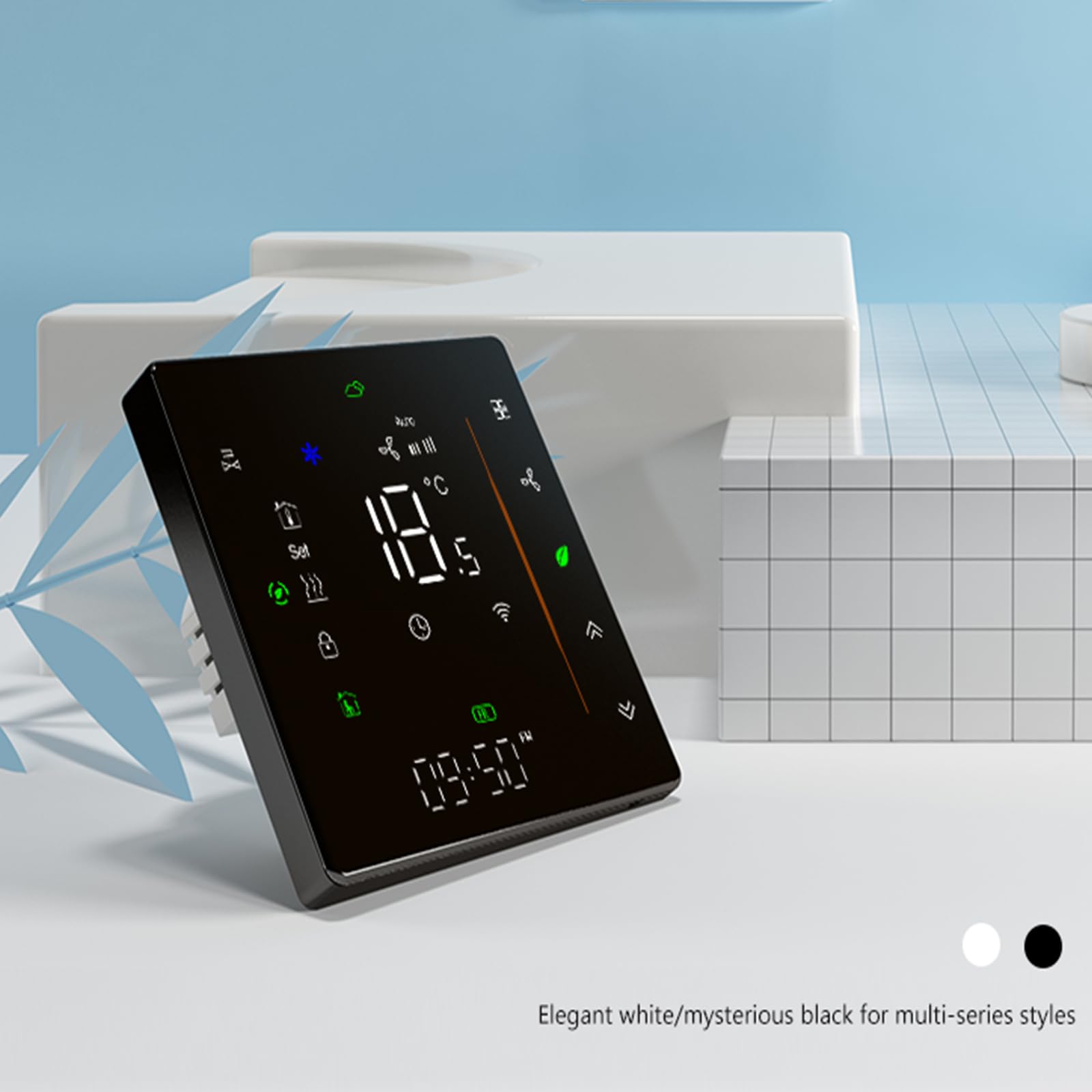 Modbus Termostato con schermo LCD, ideale per sistemi HVAC e regolatore di temperatura facile da installare, per uso domestico e commerciale