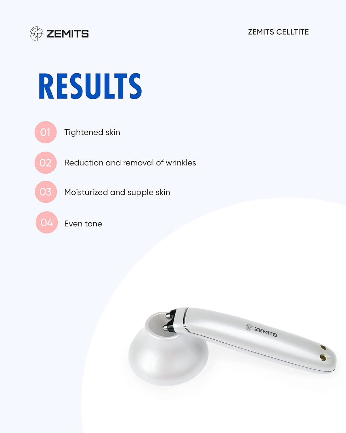 Zemits CellTite | Facial Microcurrent Device | Lip Shaper, Eye Lifting | Face Lift Tool, Skin Tightening Galvanic, Dark Circles, Puffiness, Fatigue, Wrinkle Remover, Neck Toning Massager | US Brand