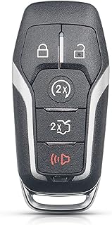 Key Fob Cover Shell Fit for Ford F150 F250 F350 Mustange Fusion Explorer Edge Replacement for 5 Button Smart Key for Proximity Remote