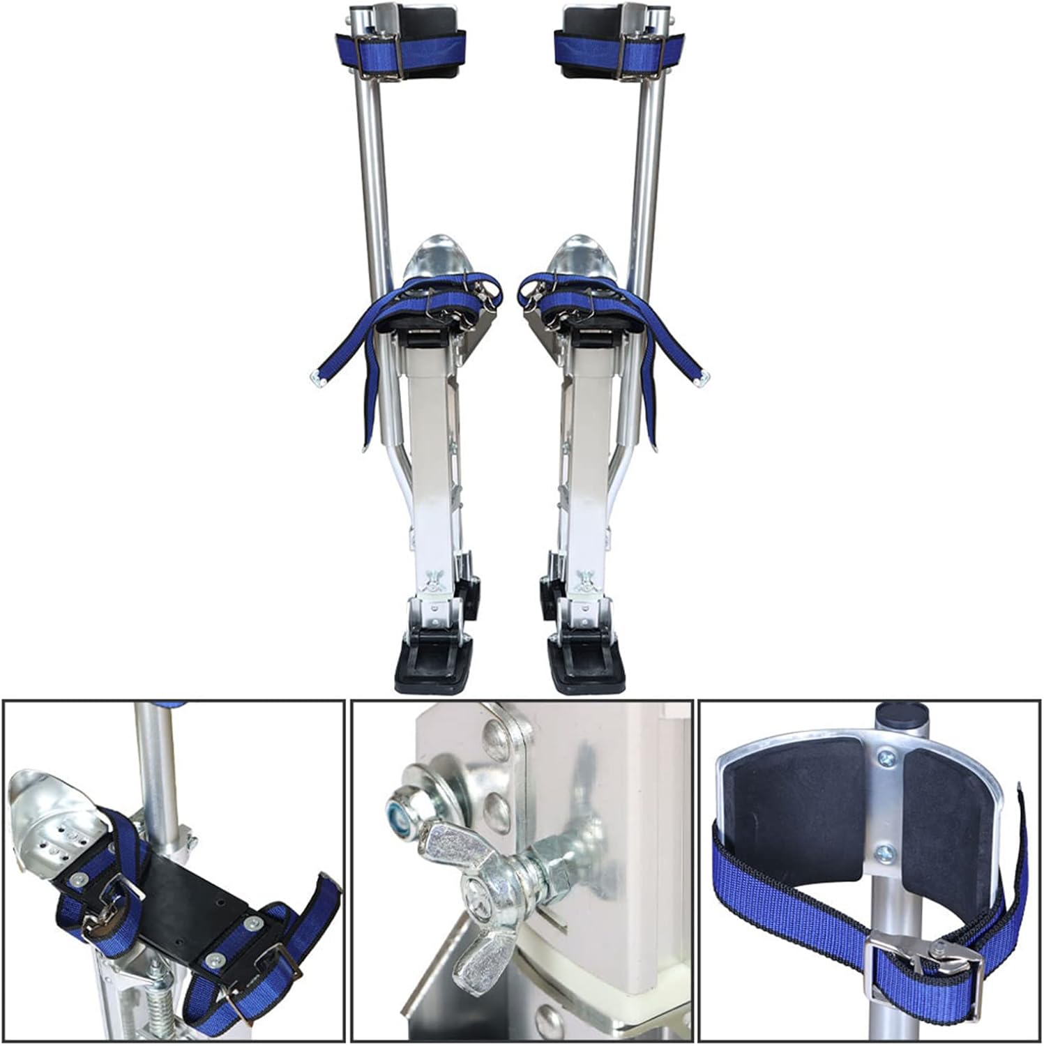 Drywall Stilts 18 30Inch Adjustable Aluminum Tool Stilt for Painter or Cleaning Silver
