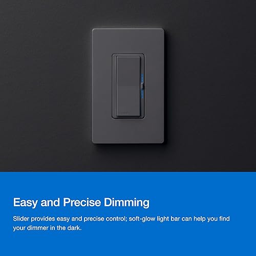 Miniatura 6 de Lutron-Interruptor inteligente Diva creg. de intens. de 3 vías, control remoto Pico estilo paleta y etiq. pcables, comp cAlexaApple HomeGoogle