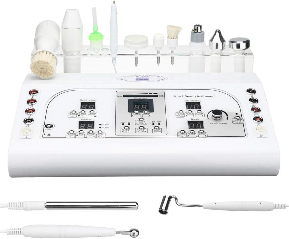 Ultrasonic 8 In 1 Women Face Whitening Freckle Removal Ultrasound Anti Aging Facial Massage Machine Skin Care Beauty Instrument