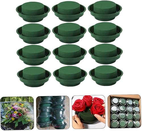 Miniatura 8 de Cajas para Flores Naturales - Bloques de espuma para arreglos florales de espuma floral con cuenco redondo de espuma floral húmedo en cuencos, bases