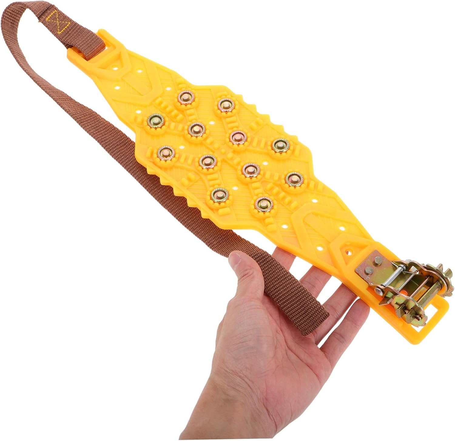 Yellow Car Tire Chains for Snow and Ice Anti-slip Traction Boards for SUVs Trucks and Passenger Cars Easy Install Snow Chains for Emergency Winter Driving Safety