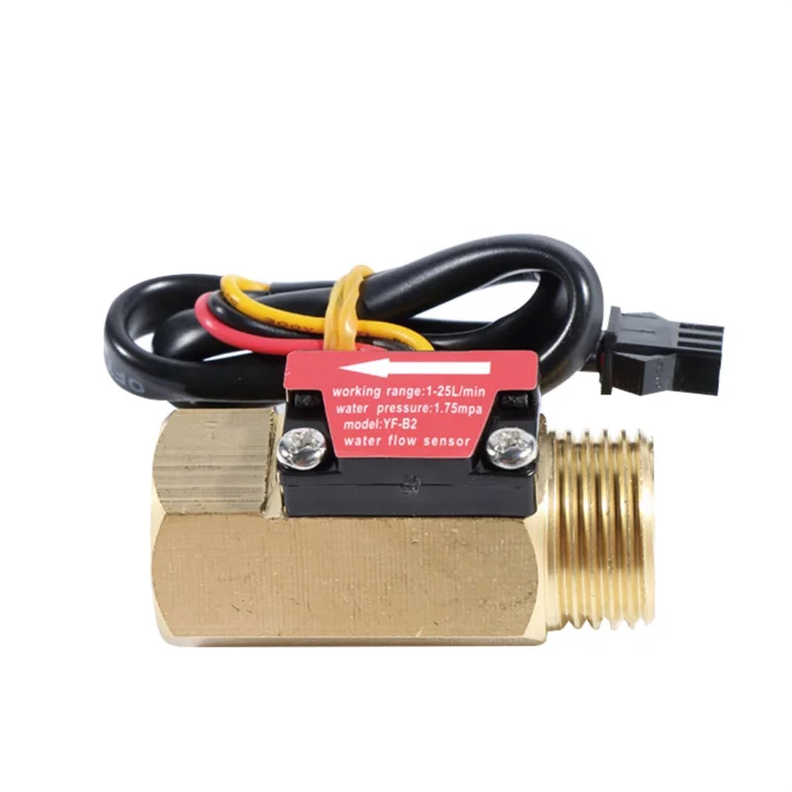 YF-B2 Hall Effect Flow Sensor Water 1-25L/min BSP G1/2
