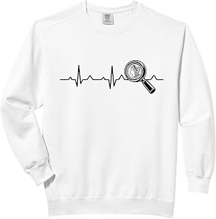 Heartbeat Coin Collector Numismatics Coin Collecting Comfort Colors Adult Sweatshirt