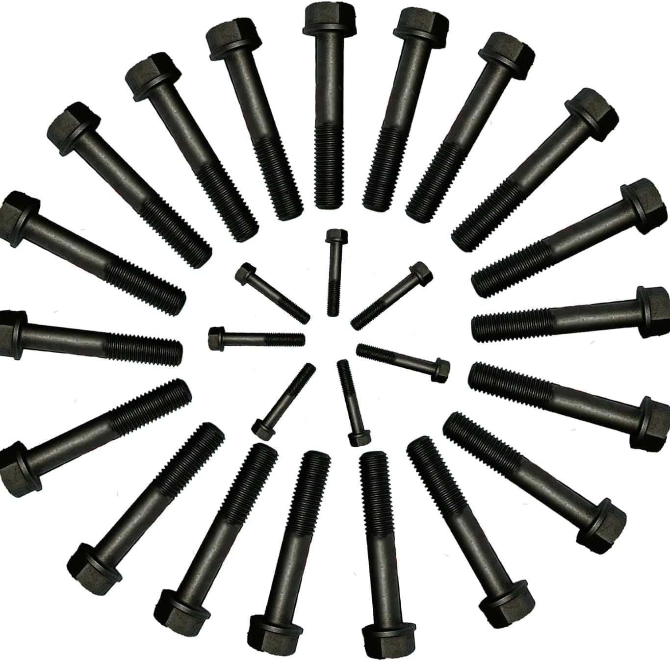 26-pieces NEW 6BT Cylinder Head Bolts Full Set 3920779 3918471 3901220 Compatible with Cummins Engine 6BT 5.9L Ram 1989-1998
