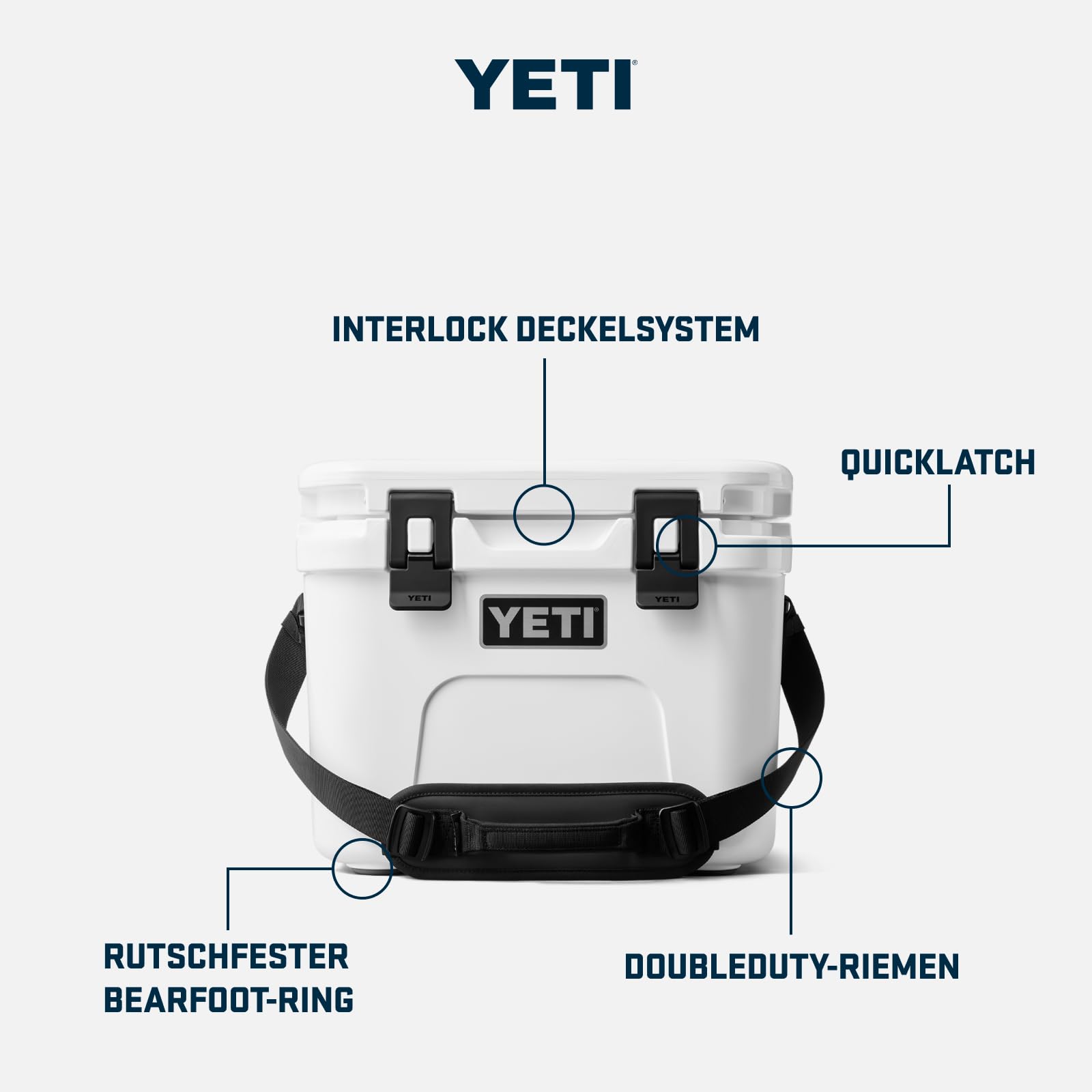 YETI Roadie® 15 kleine Kühlbox - Tragbare Kühlbox mit PermaFrost™ Isolierung - Passend für 22 Dosen oder 7,4 kg EIS - Kompakter Eiskühler für Essen & Trinken - 5 Jahre Garantie