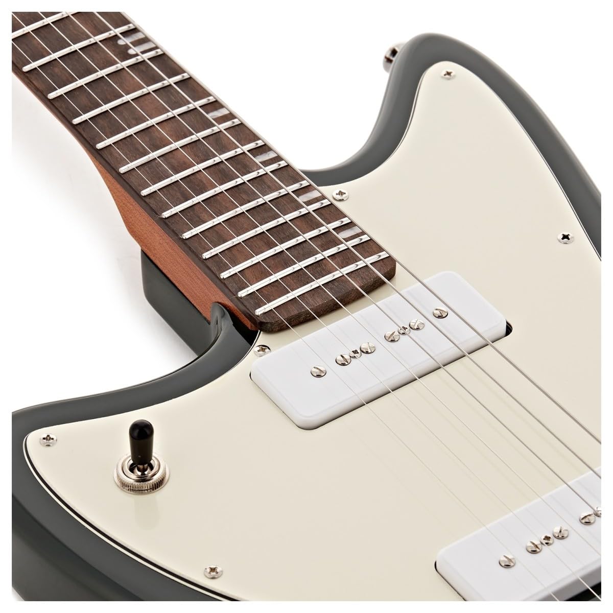 Hartwood Chitarra elettrica mancina Drifter, verde | Per suonatori mancini, manico satinato in acero torrefatto, P90 per un tono vintage articolato