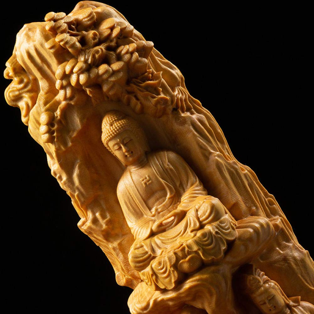 中国で購入　木彫　彫刻 Amazon.co.jp: 彫刻 23Cm木彫り中国仏像装飾 : ホーム＆キッチン