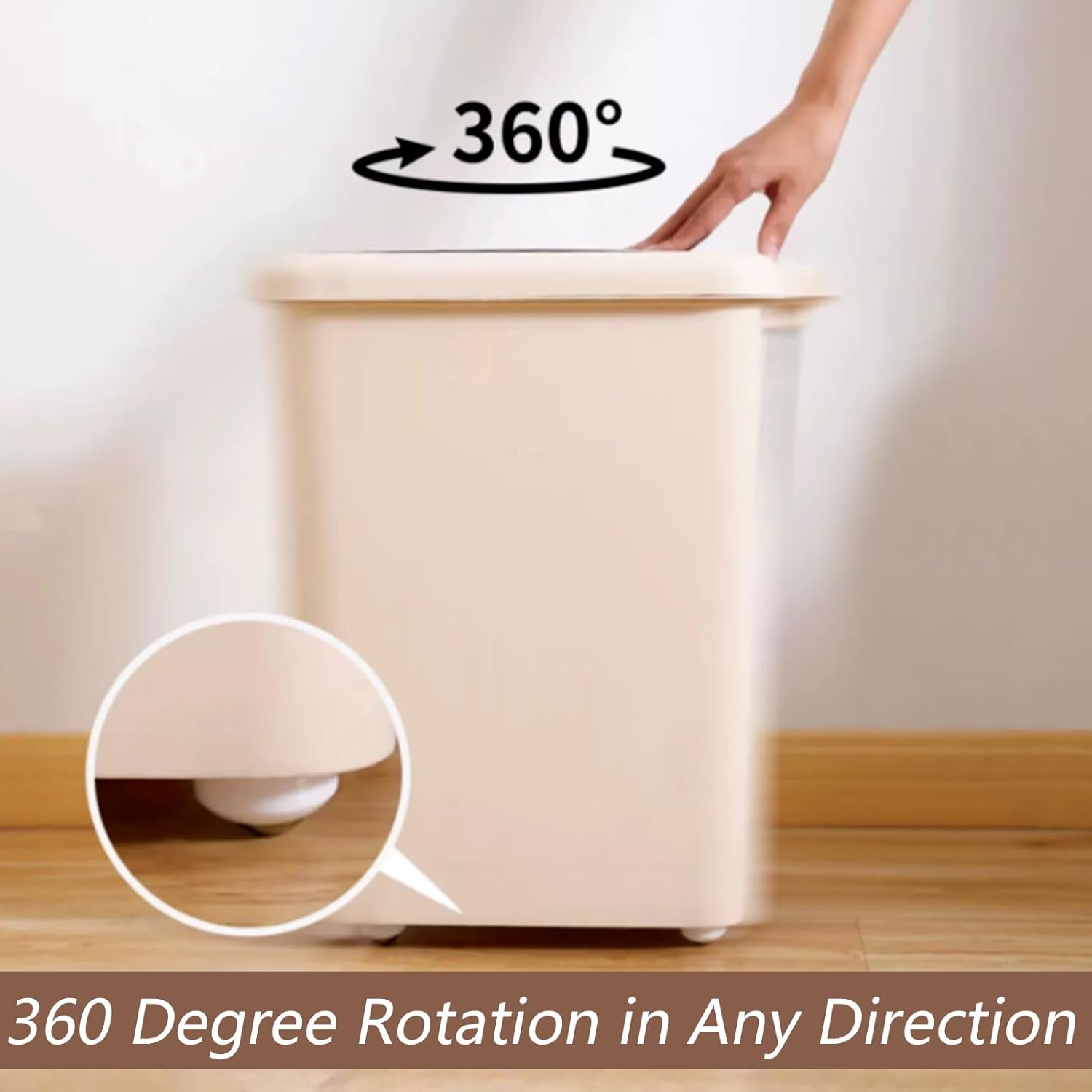 Cinvo Self Adhesive Swivel Caster Wheels - 1 Inch Low Profile, 360 Degree Rotating, 28LBS Load Capacity Each (White, Pack of 12)