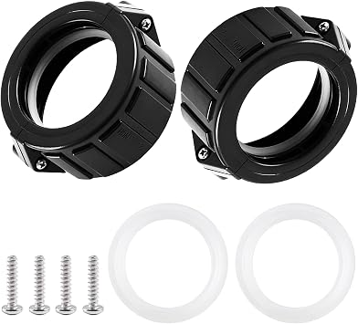 2 inch Spa Hot Tub Heater Split Nut Unions with Screws and Gasket - 2 Pack
