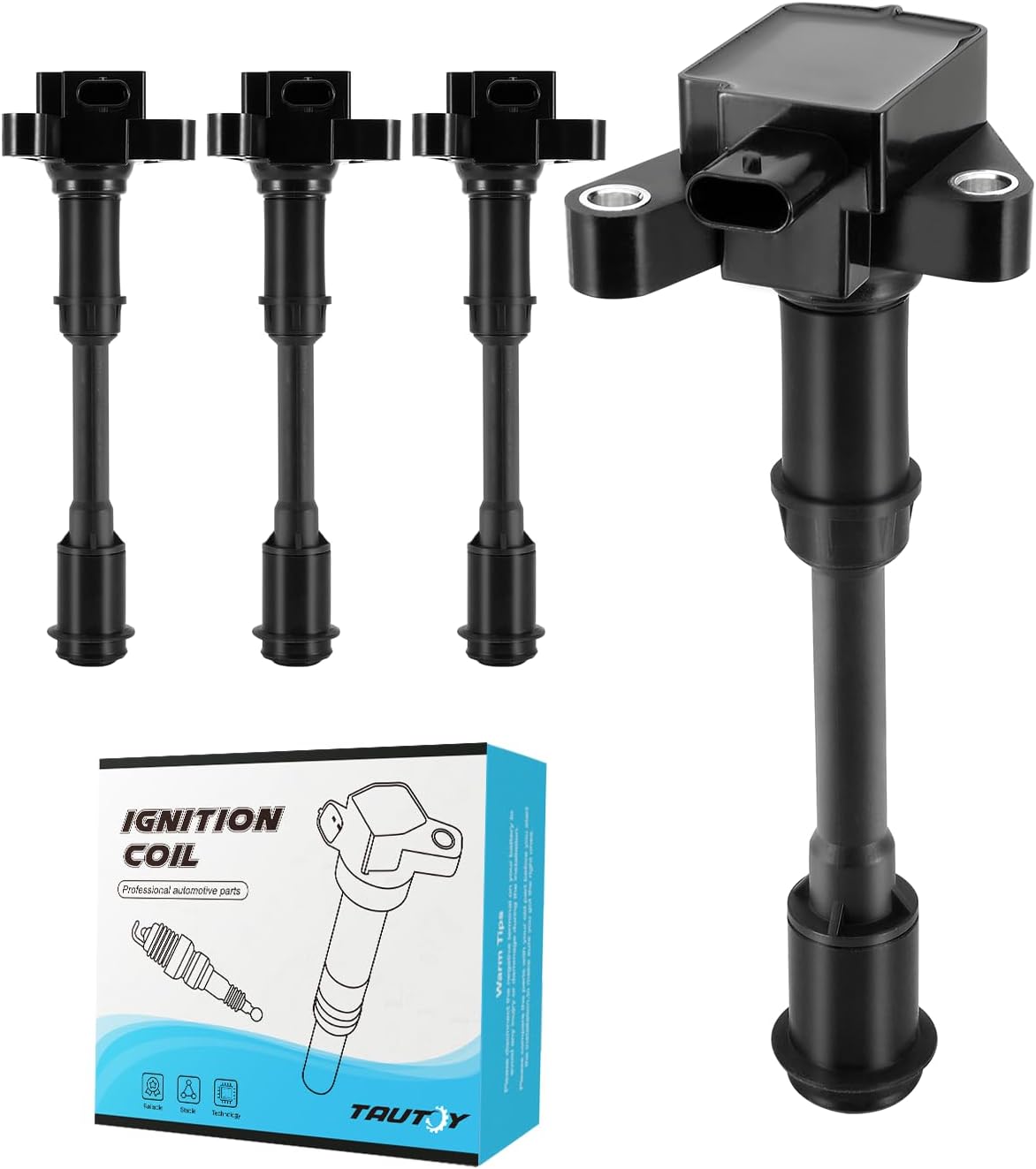 TAUTOY Set of 4 UF674 Ignition Coil Pack (1.6L ONLY) For Ford Escape 2013-2016,Fusion 2013-2014,Fiesta Transit Connect 2014-2016, # DG551 1700610 1762724 1832313 BM5Z12029B C1830 GN10644