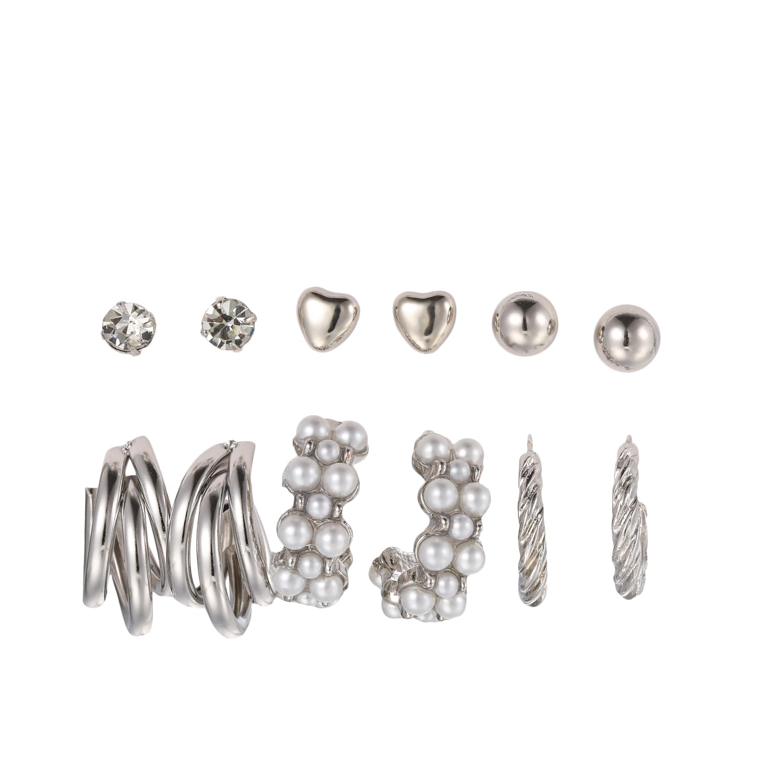 See full amazon price history chart for Shining Diva Fashion 6 Pairs Combo Set Latest Stylish Stud Earrings for Women and Girls (15822er) Shining Diva Fashion 6 Pairs Combo Set Latest Stylish Stud Earrings for Women and Girls (15822er) (B0CV9F9RK7) Amazon Price History, Amazon Price Tracker