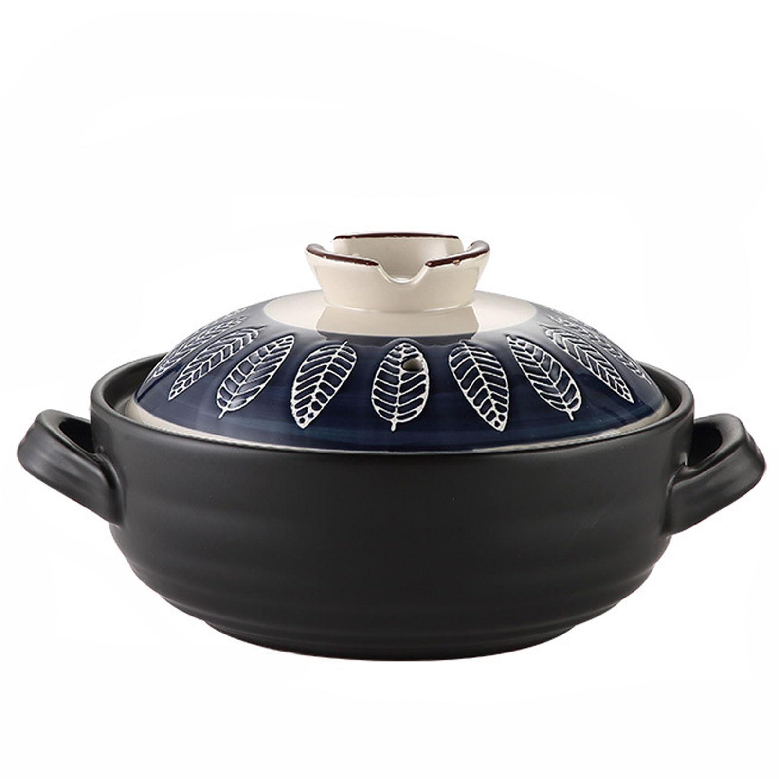 Japanese Donabe Stone Rice Pot with Lid - Earthen Ceramic Casserole Cooker - Healthy Cookware - Soup Hot Pot