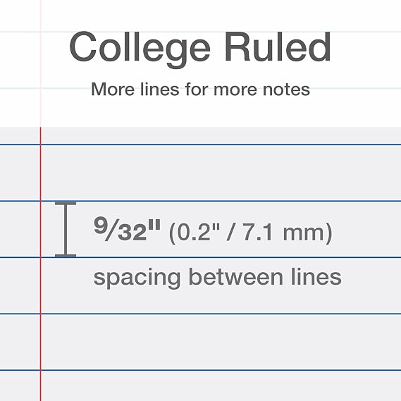 Oxford Reinforced Filler Paper, 8.5 x 11 Inch, College Rule, 3 Hole Punched, Lined Loose Leaf Paper for Ring Binders, 100 Sheets, White (1002097)