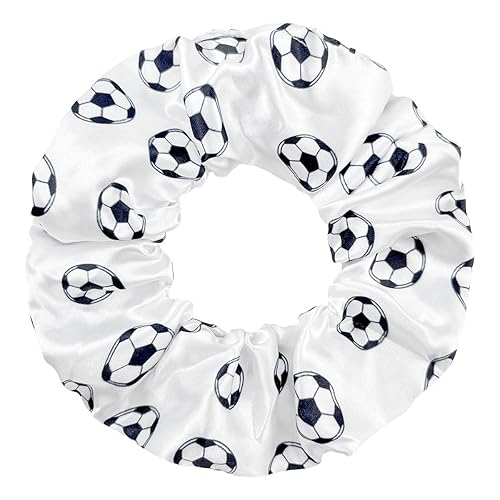 Miniatura 5 de 12 coleteros deportivos para el pelo de fútbol, bandas elásticas de satén para fútbol, accesorios de fútbol para niñas, mujeres, equipo de jugadores