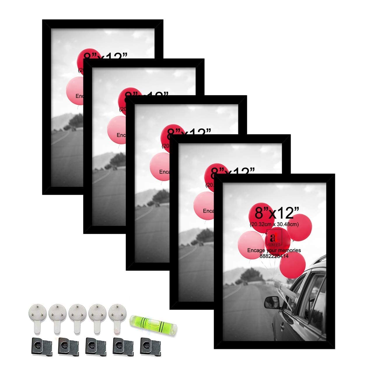 Art Street A4 Size Photo Frame For Wall Set of 5 Black Picture Frame, Size -8x12 Inches (B08YXMFLYL) Amazon Price History, Amazon Price Tracker