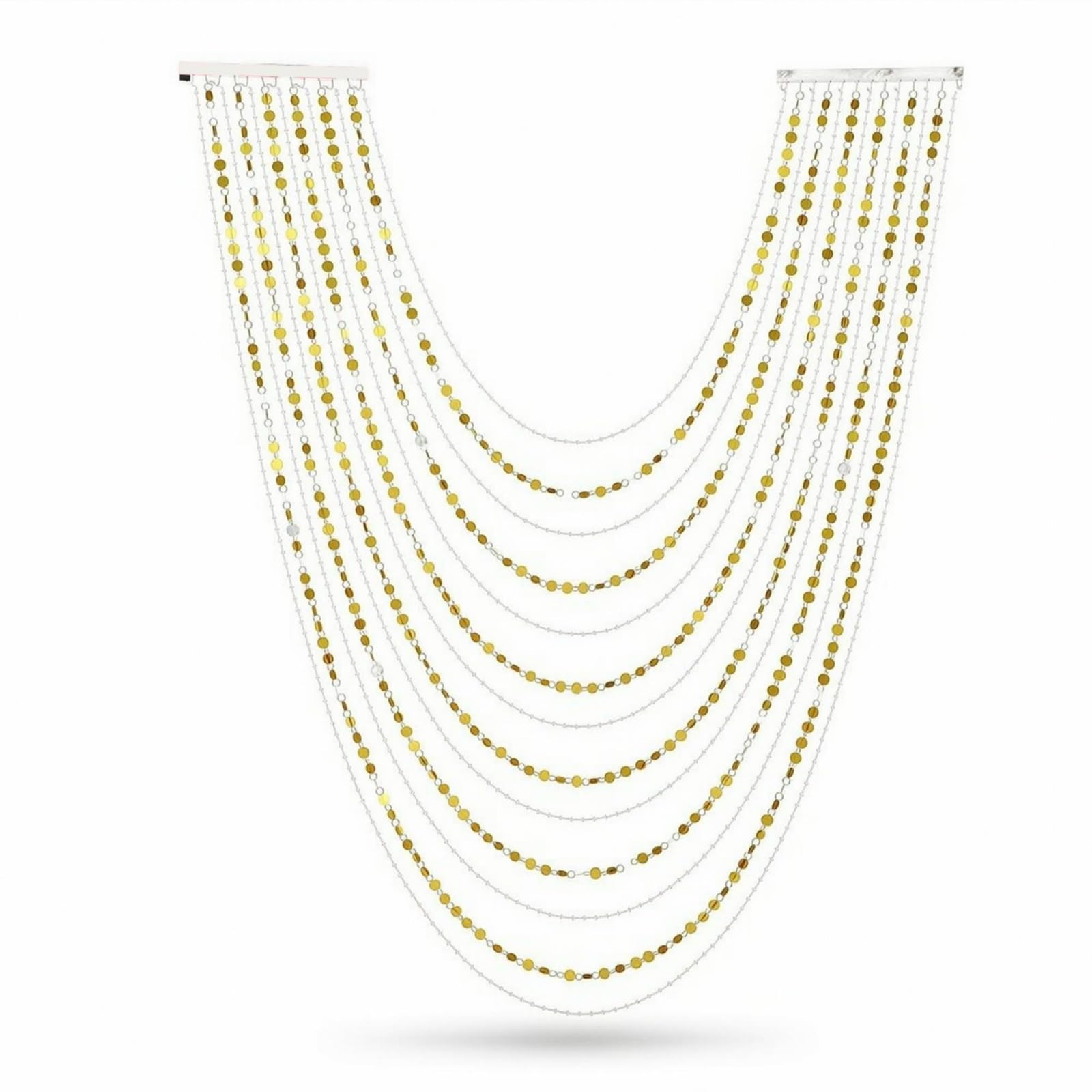 Amagogo Rideau de Plafond Événement Paroi Perles, Hauteur Maximale 1,5 Mètre, Largeur Réglable, Perles De Terre