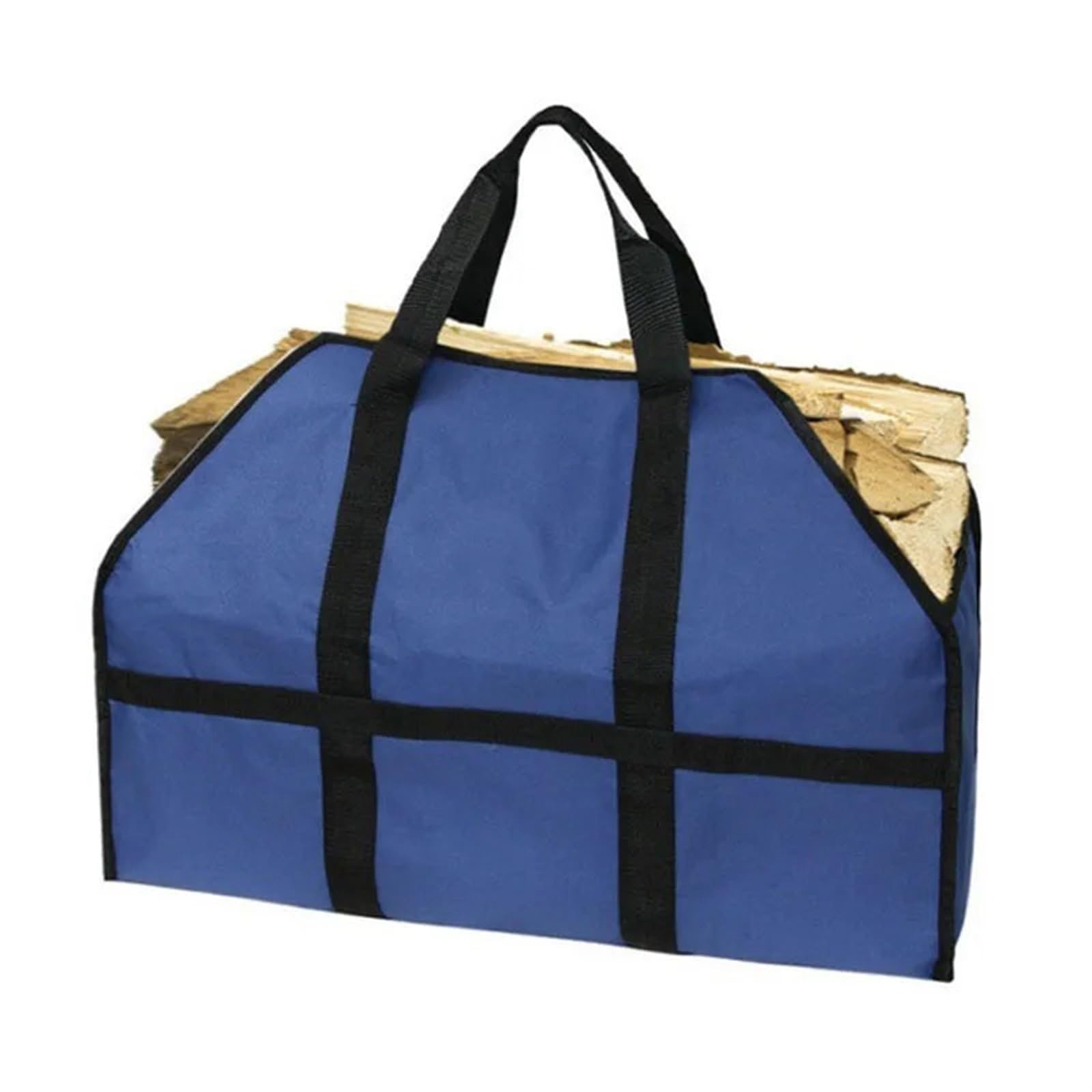 VAYEODEYU Outdoor Canvas Firewood Storage Bag for Camping Barbecue Stove Multicolor(Blue)
