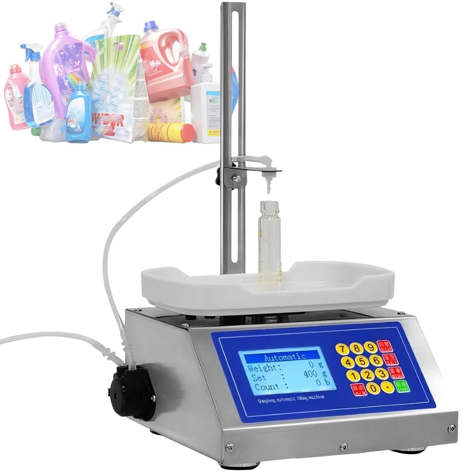 Máquina de llenado de líquidos, llenadora automática de botellas de perfume con bomba peristáltica para aceite esencial y loción, modelo CSY-1200, alta precisión y fácil de usar
