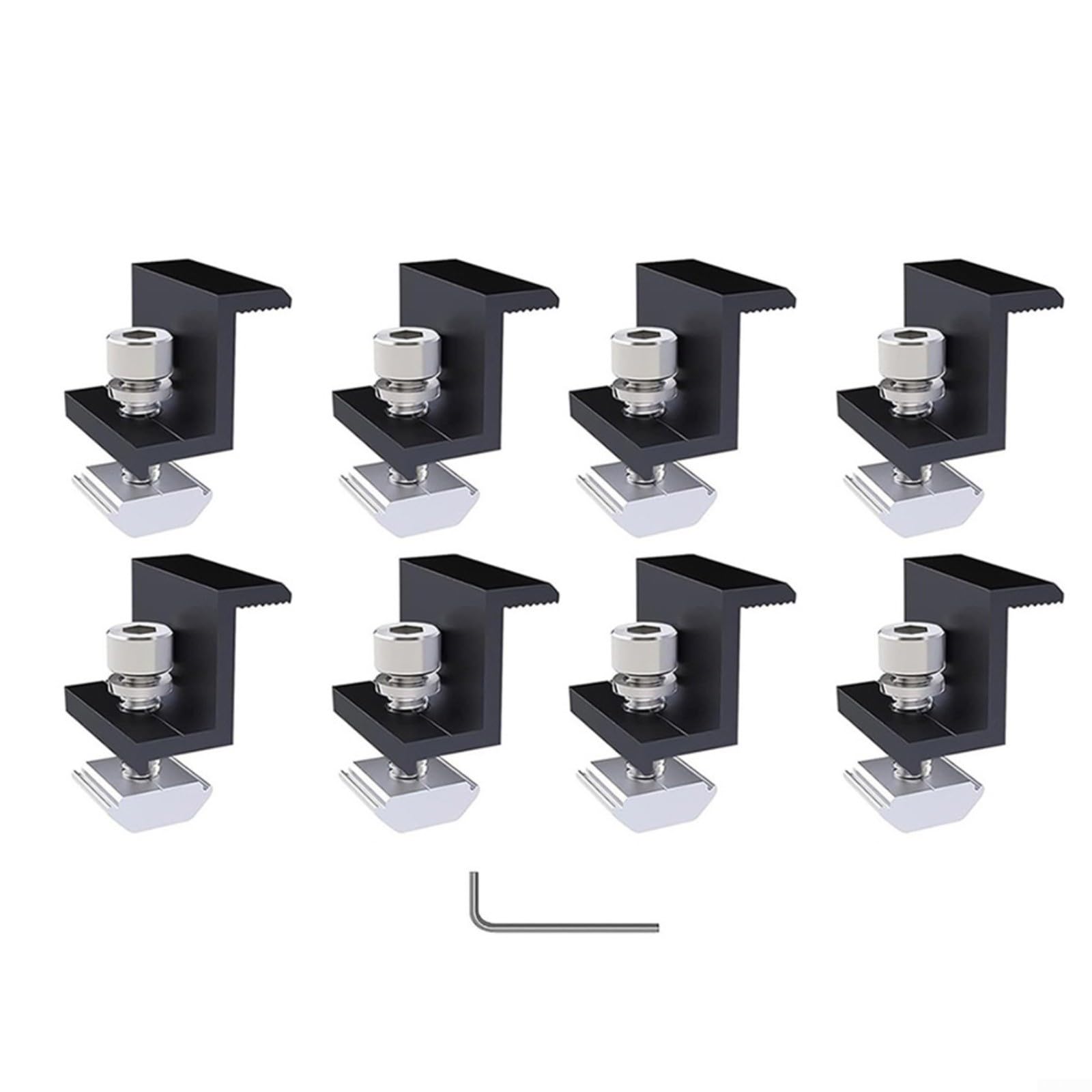 Abrazaderas de panel solar en Z de 45mm con llave M8 para tejados de caravanas