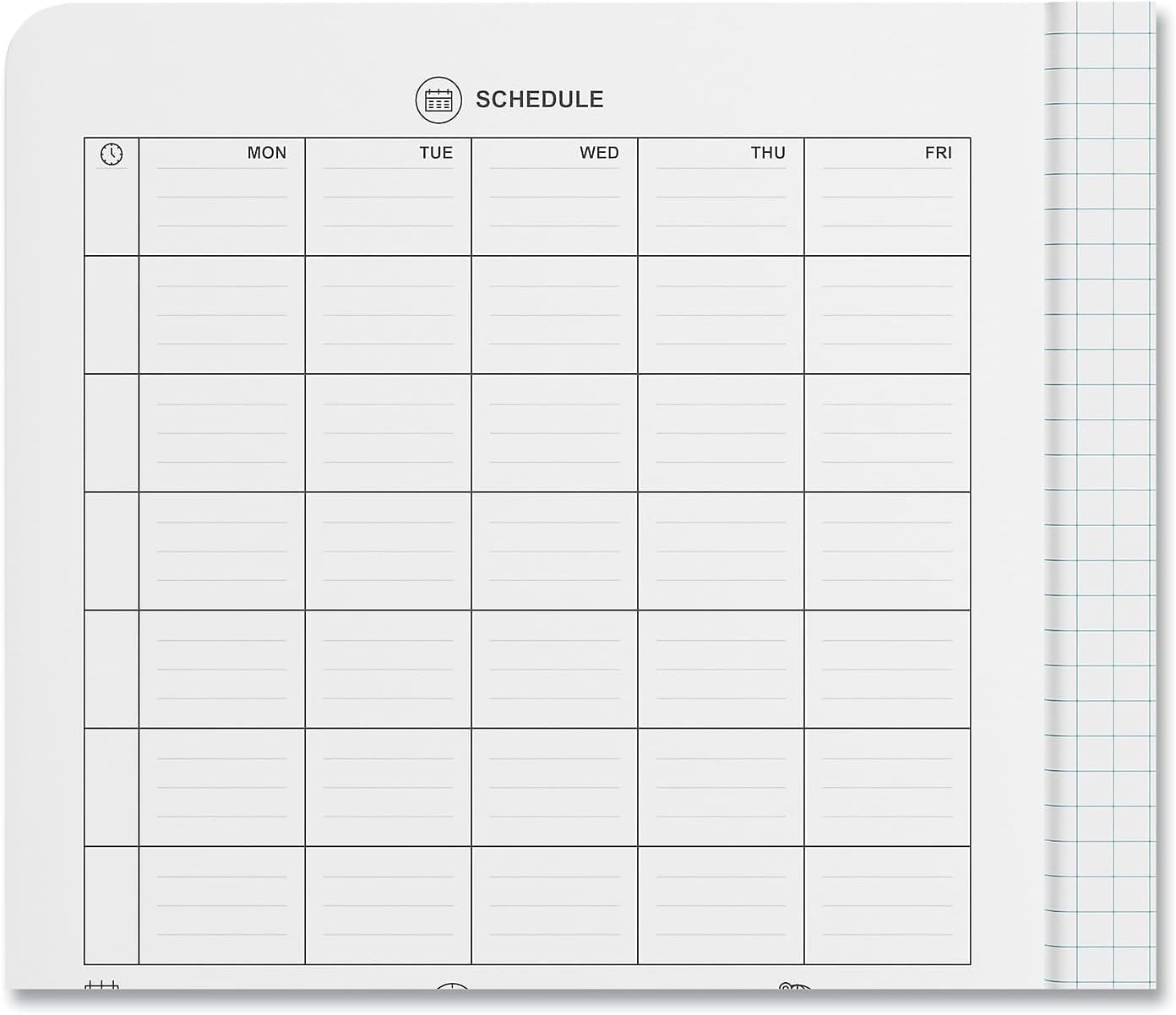 Universal Quad Rule Composition Book, Quadrille Rule (4 sq/in), Black Marble Cover, (100) 9.75 x 7.5 Sheets