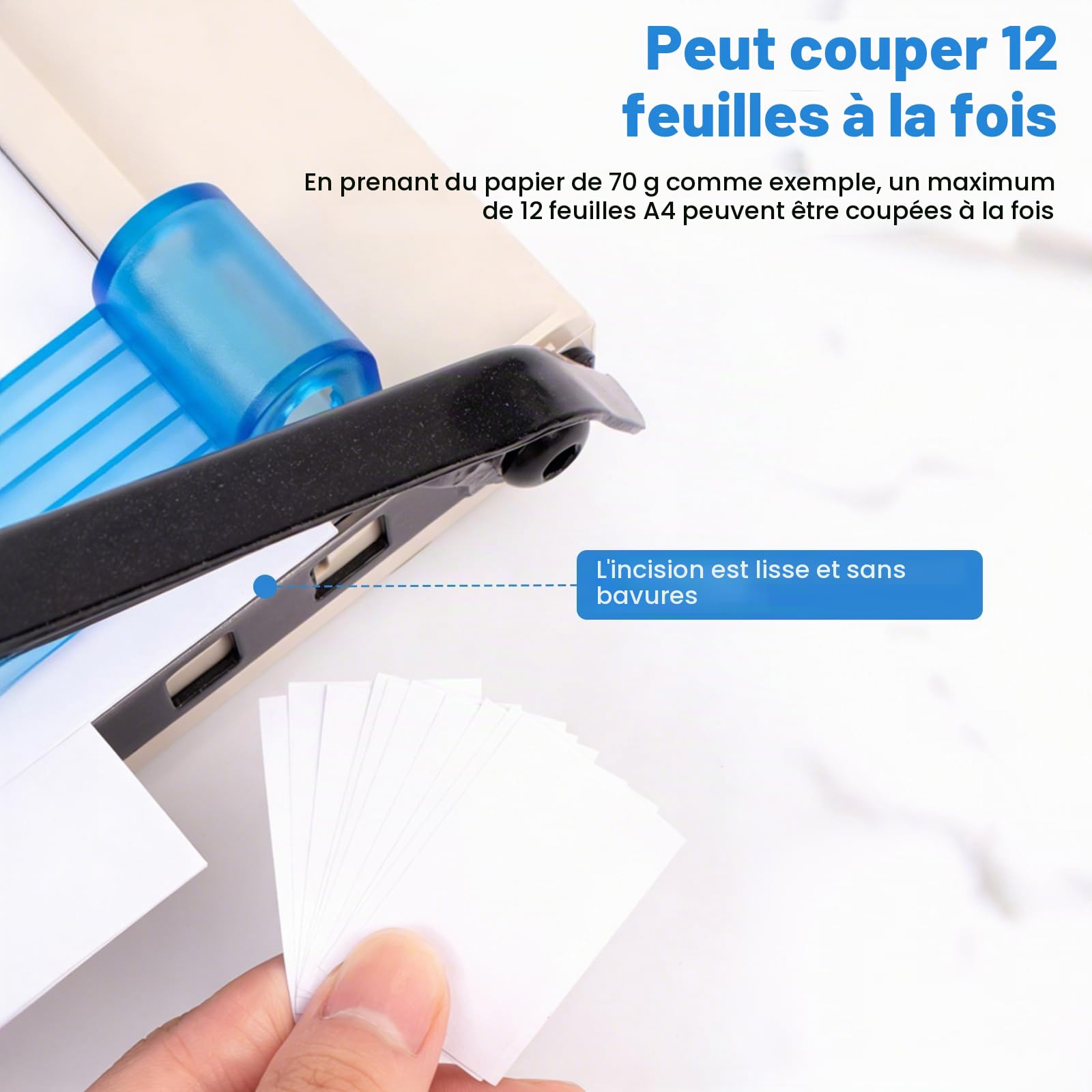 Massicot à papier A4/B5/A5/B6/B7 avec 5 classeurs - Massicot à levier A4 - Pour tôles fines, cuir, photos