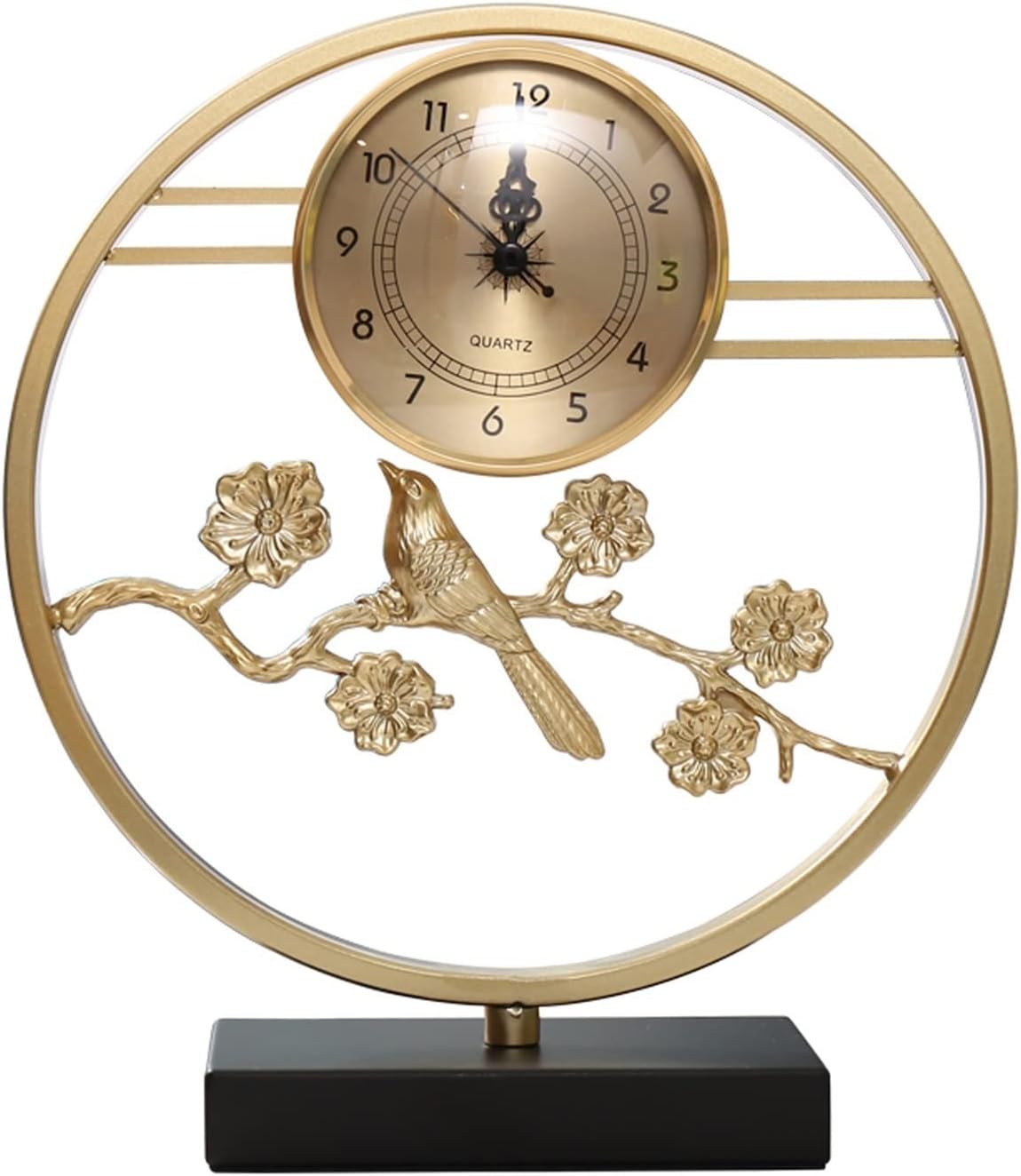 Mantle Clock New Chinese-Style Desk Clock Living Room Home Fashion Desktop Clock Ornaments Creative Desktop Decoration Mute Copper Clock Desk Clock Vintage Mantel Clock