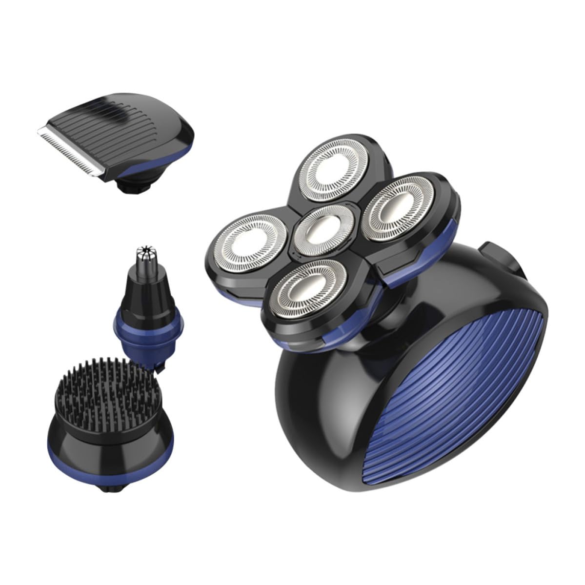 GALPADA Rasoio Elettrico Uomo Cinque Testine 4 in 1 Compatto USB senza Olio per Barba, Capelli e Pelle Sensibile, Pratico per Utilizzo Quotidiano e Viaggio