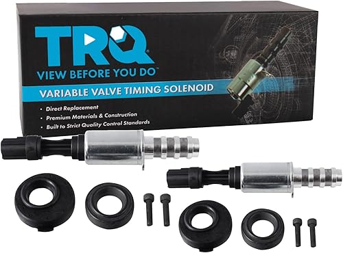 TRQ VCT Juego de 2 solenoides de control de sincronización de árbol de levas variable, compatible con Ford 4.6 5.4 VVT
