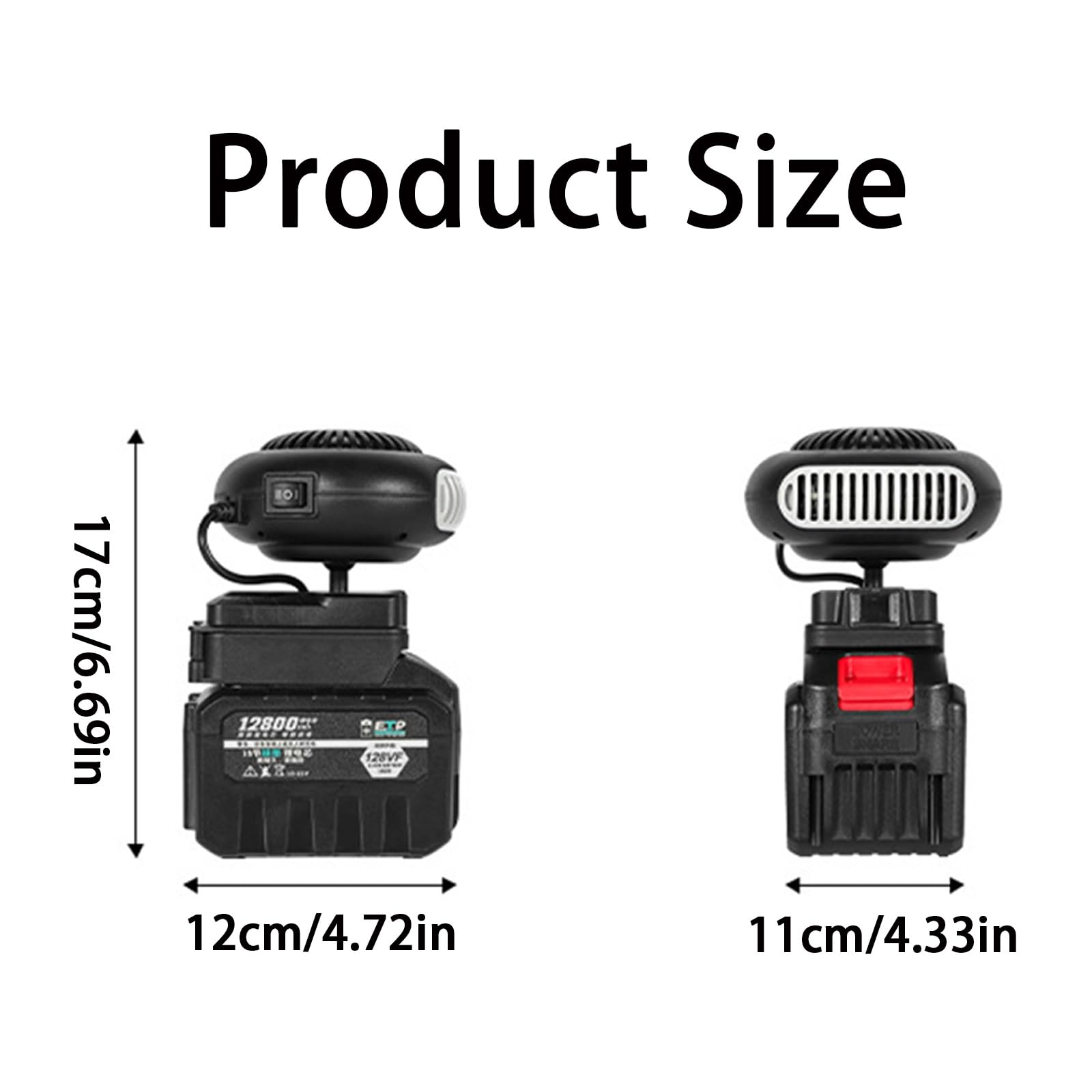 Riscaldatore Portatile a Batteria per Uso Interno, Riscaldatore Wireless Ricaricabile per Ufficio, Campeggio E Tende, Sbrinatore per Finestrini Auto, Riscaldatore a Lunga Durata(10 cell battery*2)