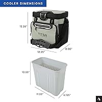 Vista 8 de Titan by Arctic Zone Deep Freeze Cooler - Zipperless Hardbody Cooler - Deep Freeze Insulation, HardBody Liner, and SmartShelf