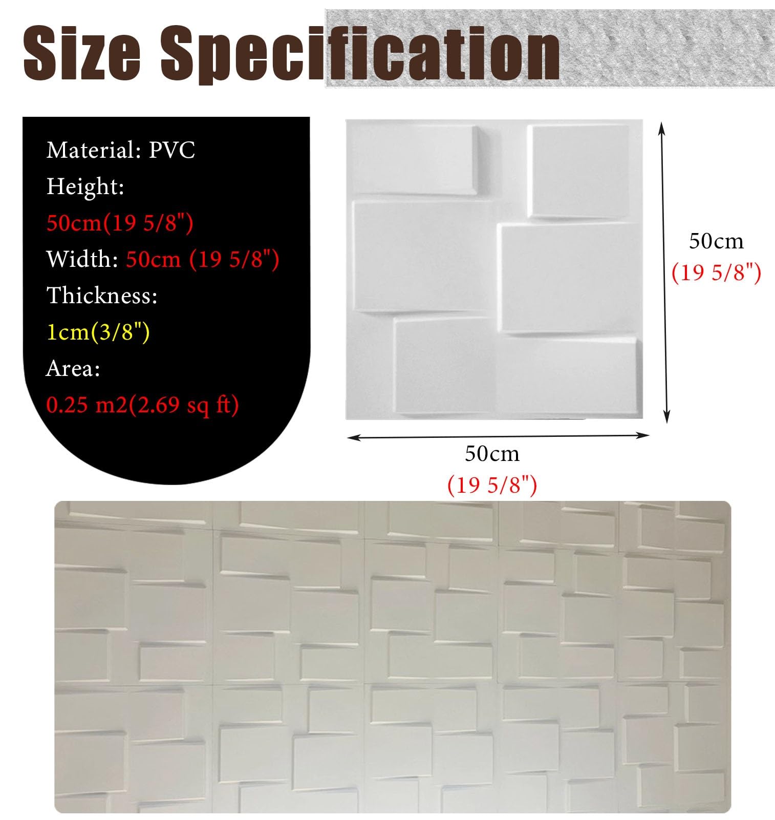 Pannelli Decorativi Pareti Carta da Parati con Pannelli Murali per Decorazioni Murali, Confezione da 20/13/8/6/4 Pannelli per Rivestimento Murale, Kit di Rivestimento Murale Impermeabile(15pcs)