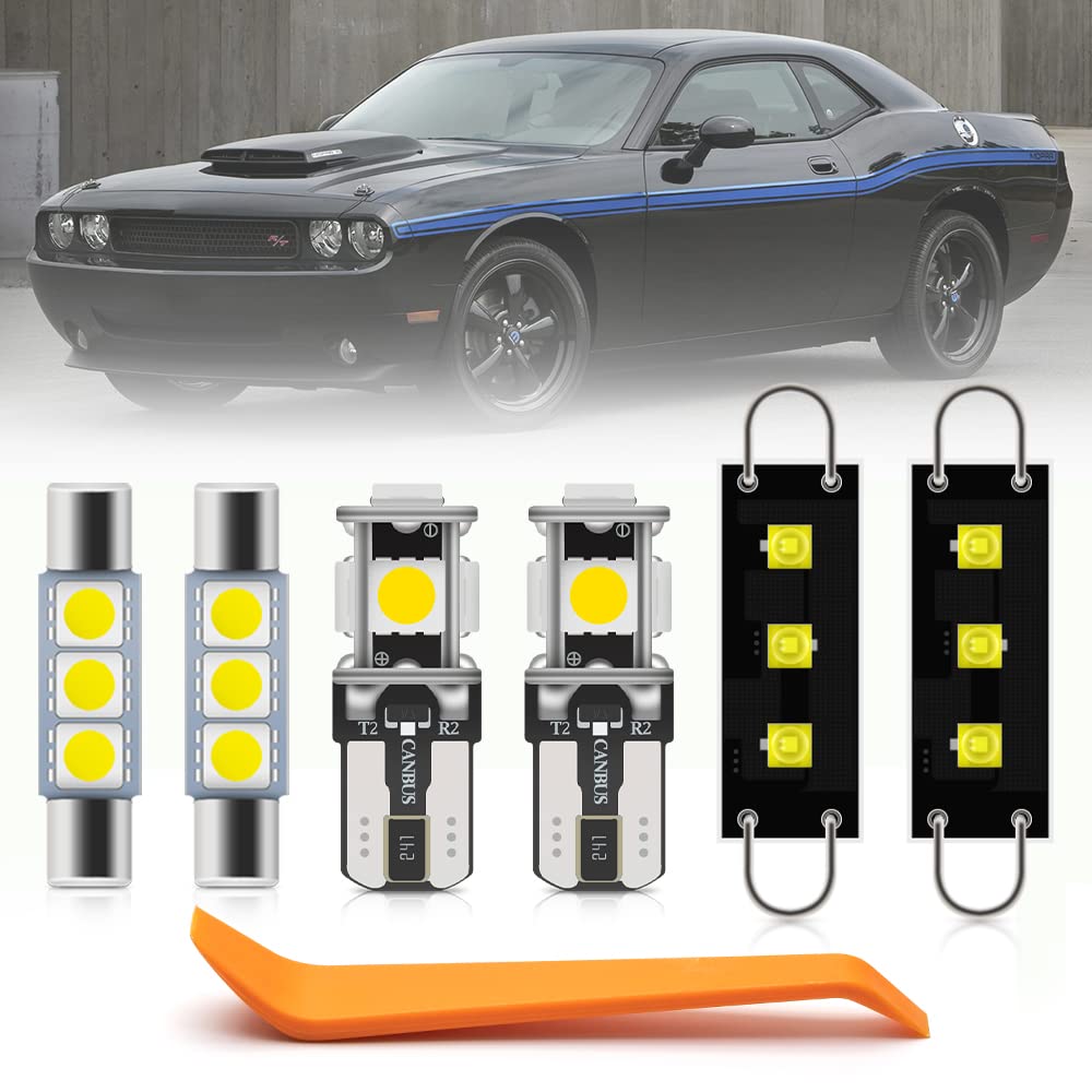 Amazon.com: 11pcs Challenger White Interior LED Lights Kit for