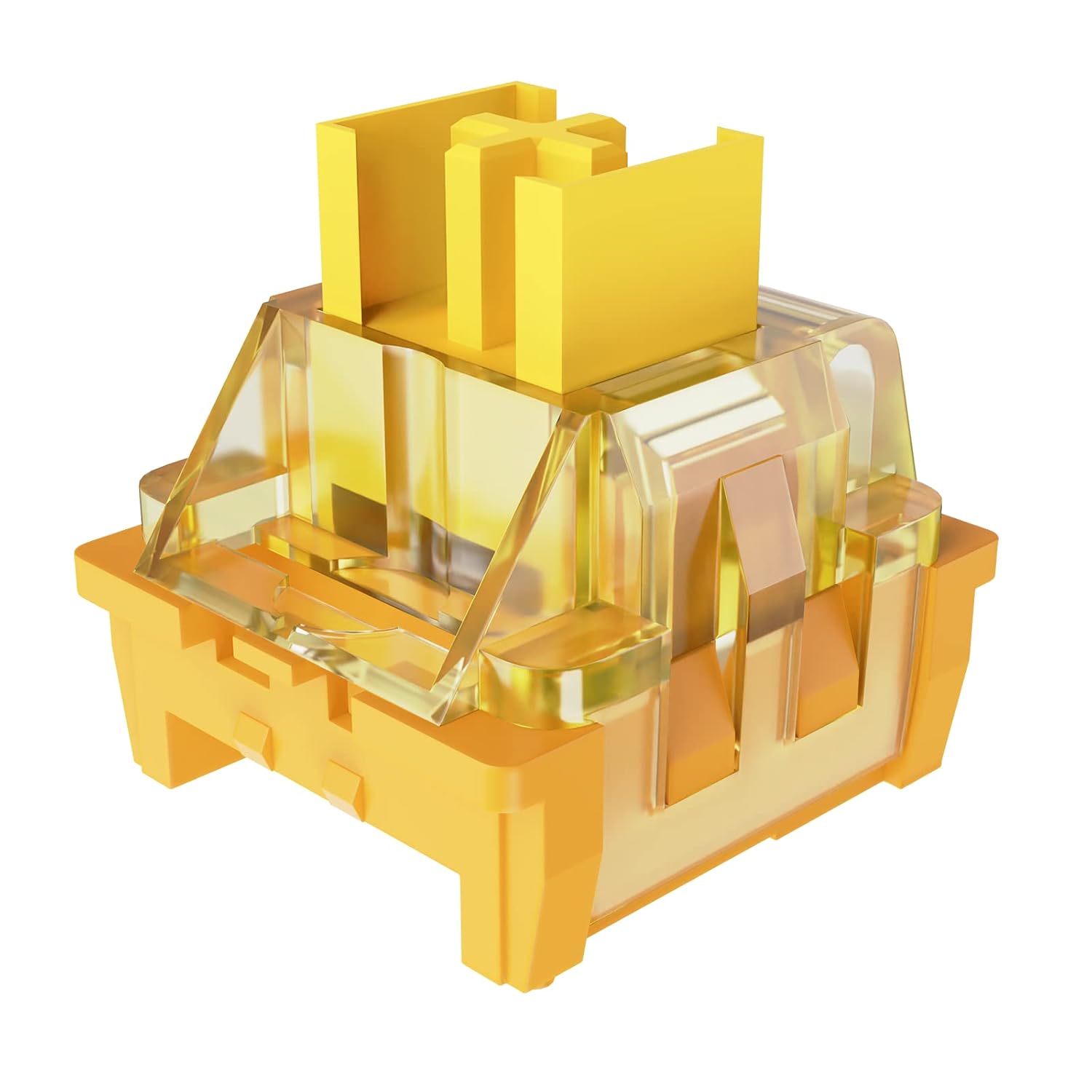 MAGIC-REFINER x Banana Yellow Switches for Mechanical Keyboard DIY, 38gf Linear Keyswitch 3 Pins, Pre Lubed with POM Stem Compatible for MX Mechanical Keyboard Switches Set (100PCS,Yellow)