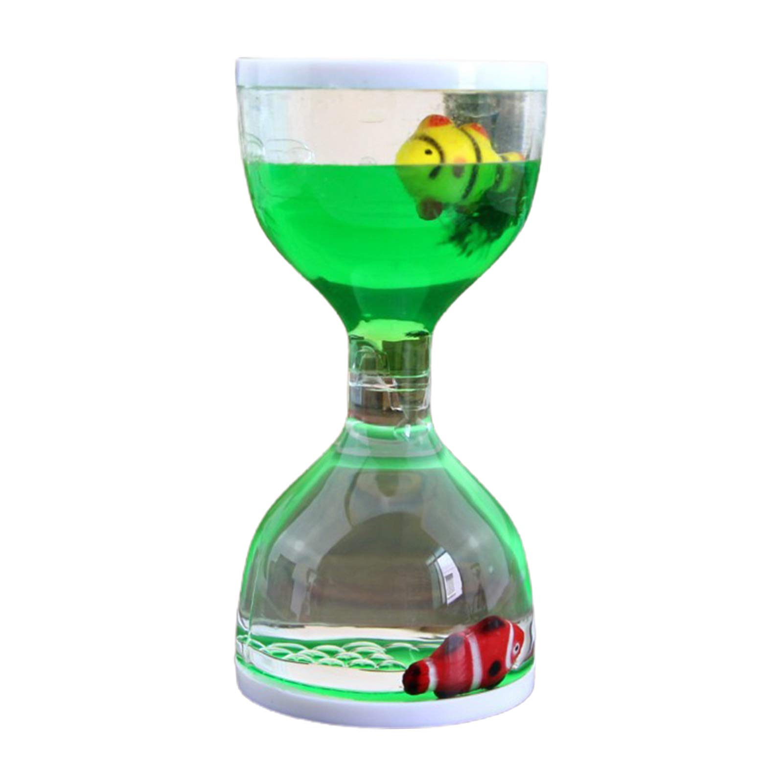 Gumei Green Liquid Motion Bubbler Timer Desk Sensory Toy Animal Floating Oil Hourglass For F