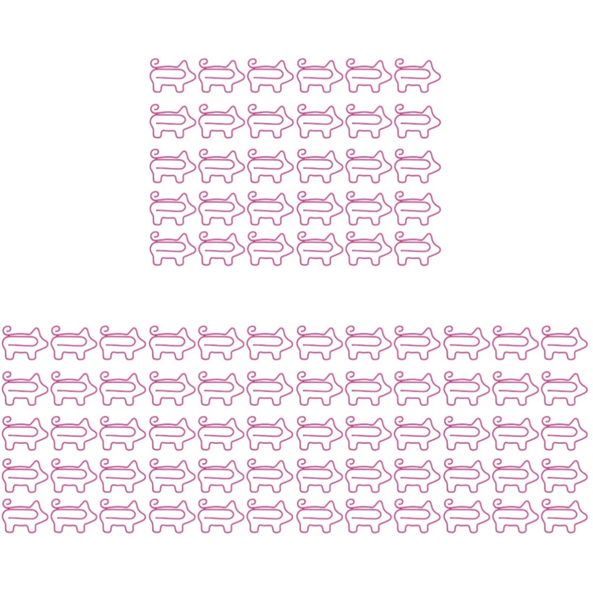 Operitacx 150pcs Cartoon Pig Shaped Paper Clips Metal Clips for School Office Home Use Design Easy to Attach Remove for Organizing Folders and Documents