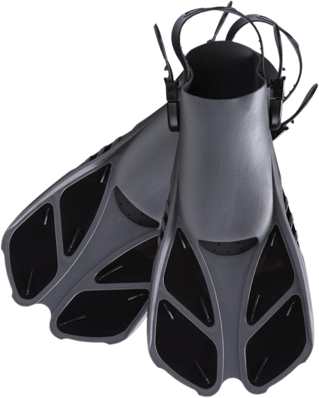 Flippers Short Adjustable Swim Fins Scuba Diving Fins Short Men Women Snorkel Fins Kids Flippers Equipment Set(ML XL)