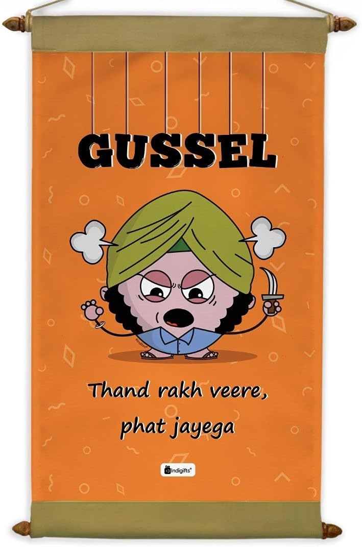 Indigifts for Boys Gussel Printed Scroll Message Card 17x9.5 Inches - Funny Birthday Gift for Friend, Brother, Farewell Gift, Unique Birthday Gift Idea