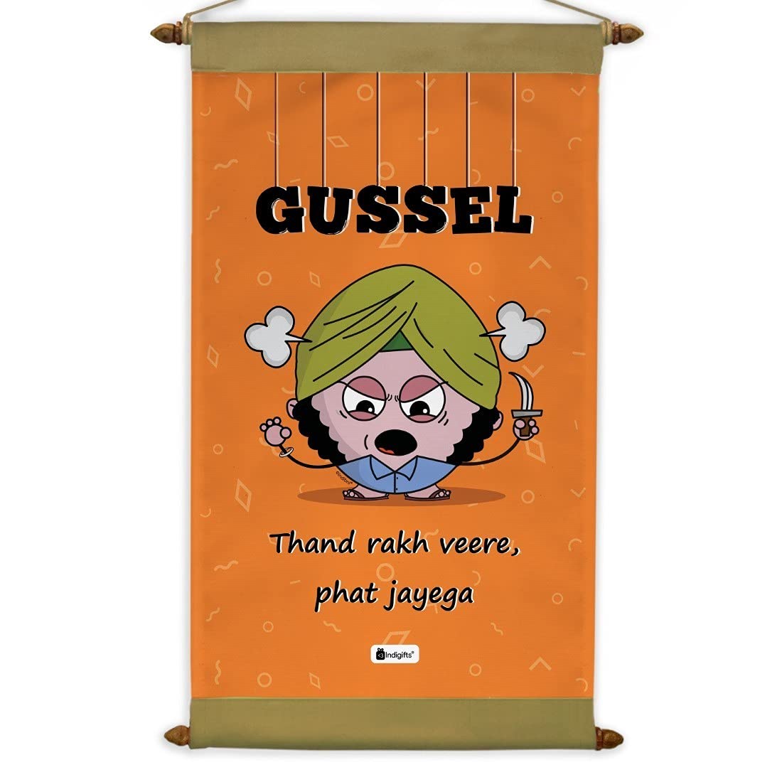 Indigifts for Boys Gussel Printed Scroll Message Card 17x9.5 Inches - Funny Birthday Gift for Friend, Brother, Farewell Gift, Unique Birthday Gift Idea