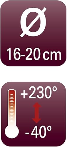 Miniatura 5 de Xavax Anillo de silicona con tapa universal para ollas y sartenes con 16187.9 in de diámetro, ventilación de vapor, diseño de borde graduado, apto