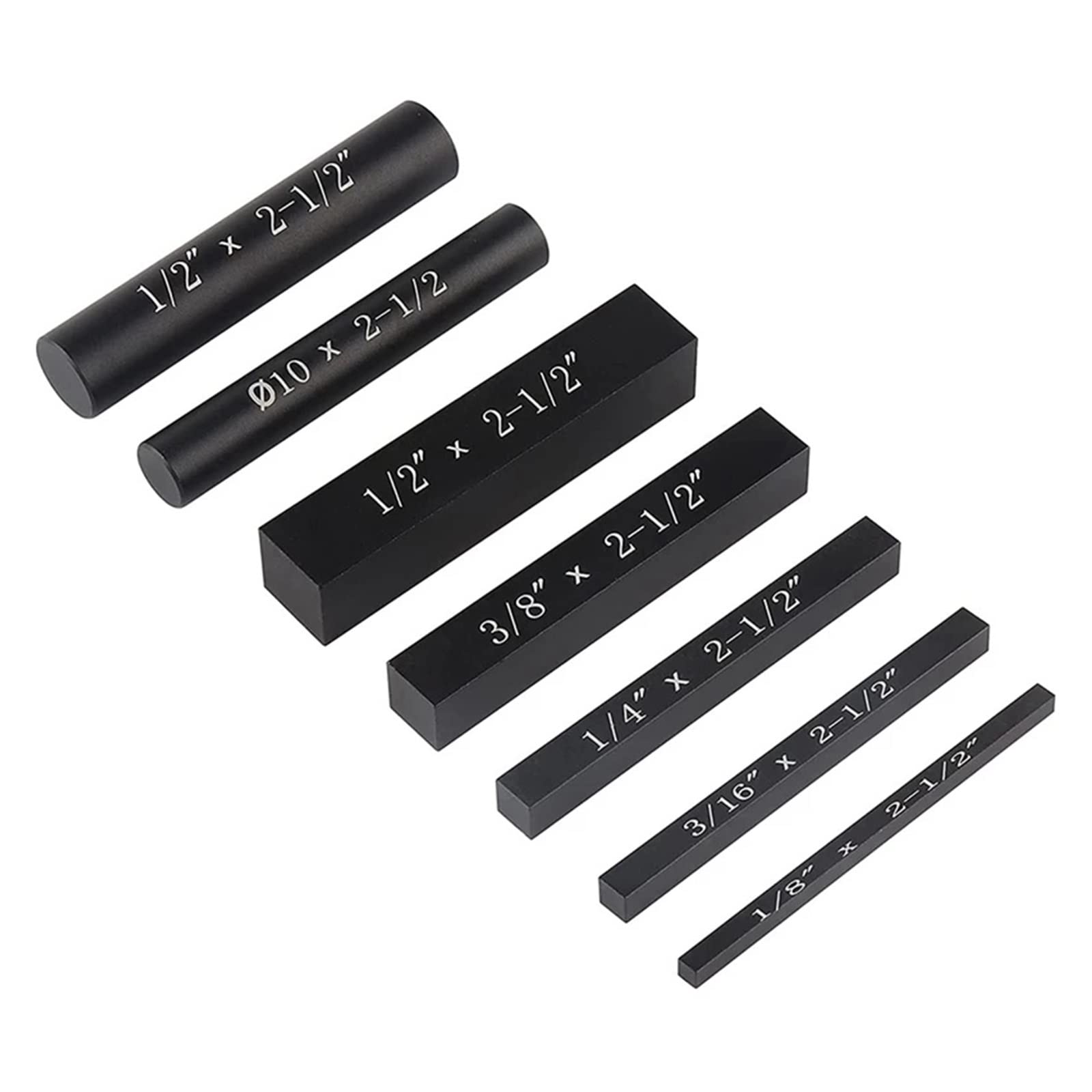 Gauge Block, 7PCS Setup Blocks Height Gauge Set Precision Aluminum Alloy Setup Bars with Marks for Woodworking Set Up Router and Table Saw(Nero)