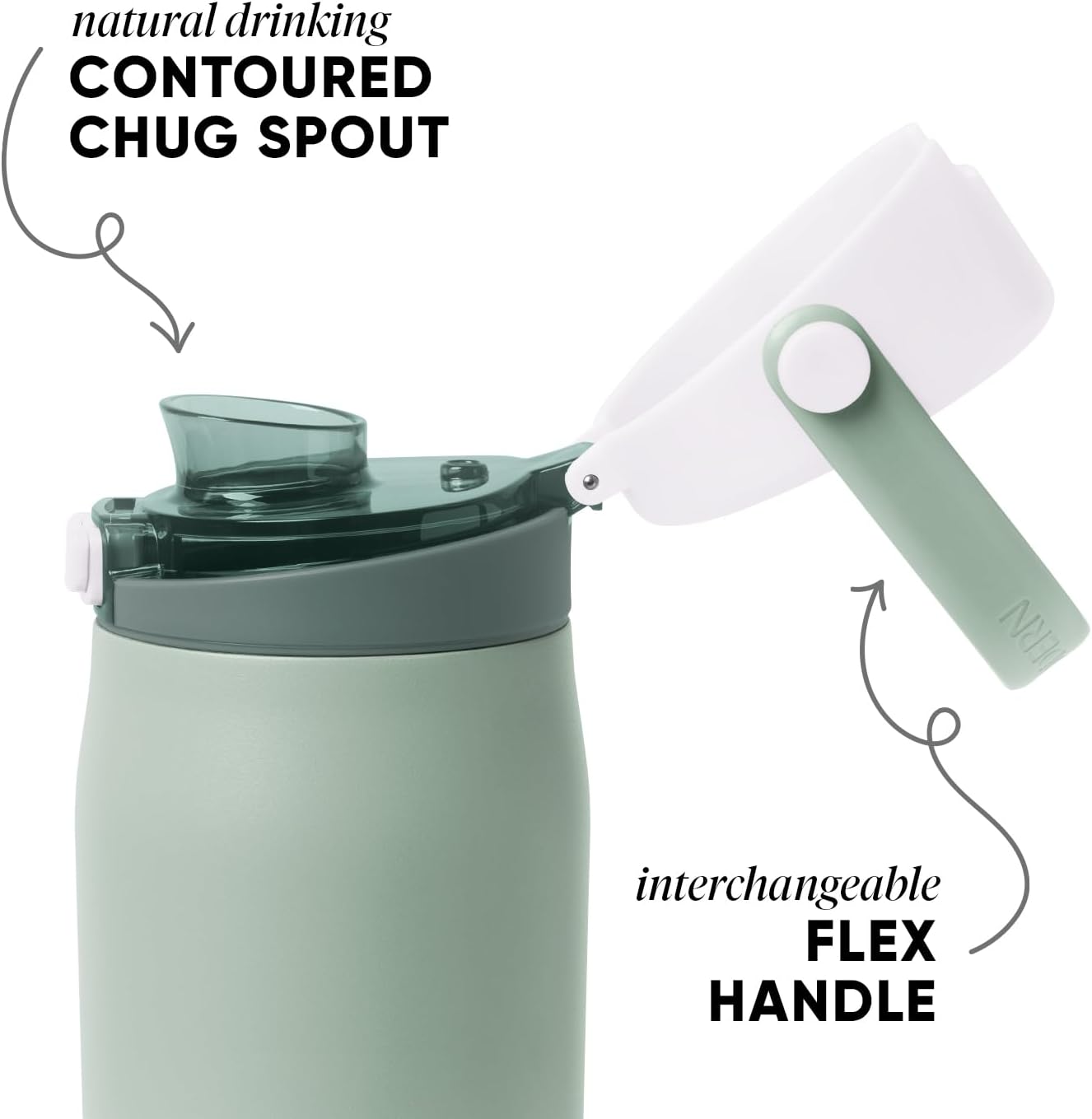 Simple Modern Mesa Sport Water Bottle with Covered Chug Lid | 30oz Cup Holder Friendly Insulated Stainless Steel Bottle for Gym, Sports and Travel | Willow - Image 2