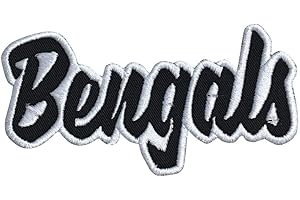 Cincinnati Bengals Embroidered Iron on Patch for Clothing (2" x 4")