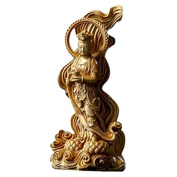 木製 観音像 観音菩薩 立像 仏像 置物 彫刻 Amazon|dsdsad 木彫り 聖観音菩薩立像 16cm 木製木像 仏教美術
