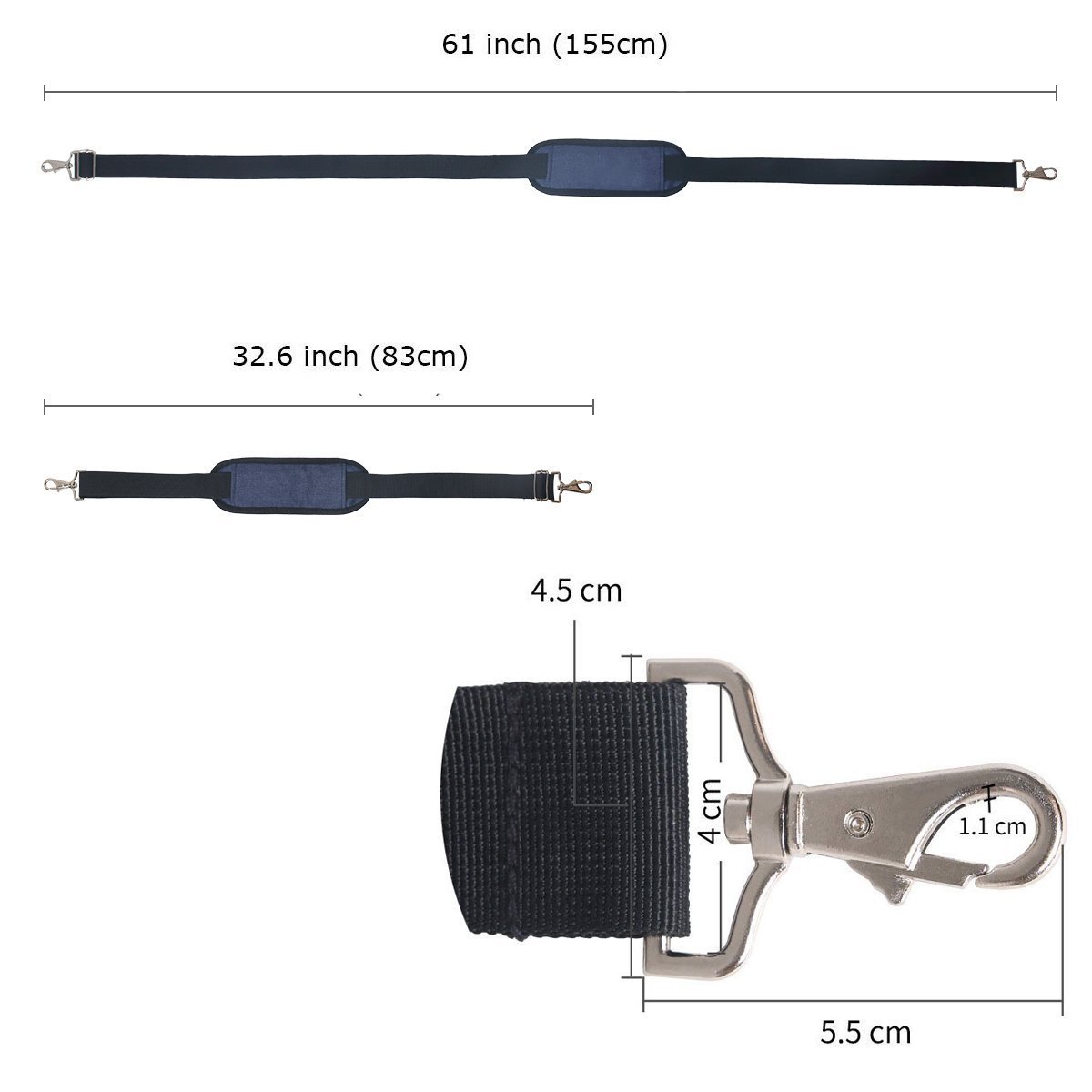 Sangle De Sac Réglable Rembourrée Néoprène épais Bandoulière Souple Bag-01